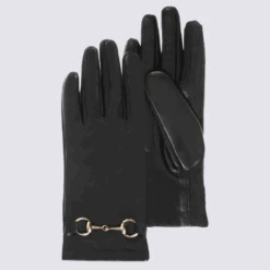 Gants Isotoner, Gants à Boucle élégants Femme En Cuir De Mouton Noir