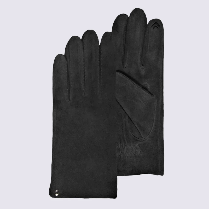 Gants Isotoner, Gants Classiques Femme En Cuir Noir