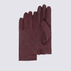 Gants Isotoner, Gants Femme En Tissu Extensible Bordeaux