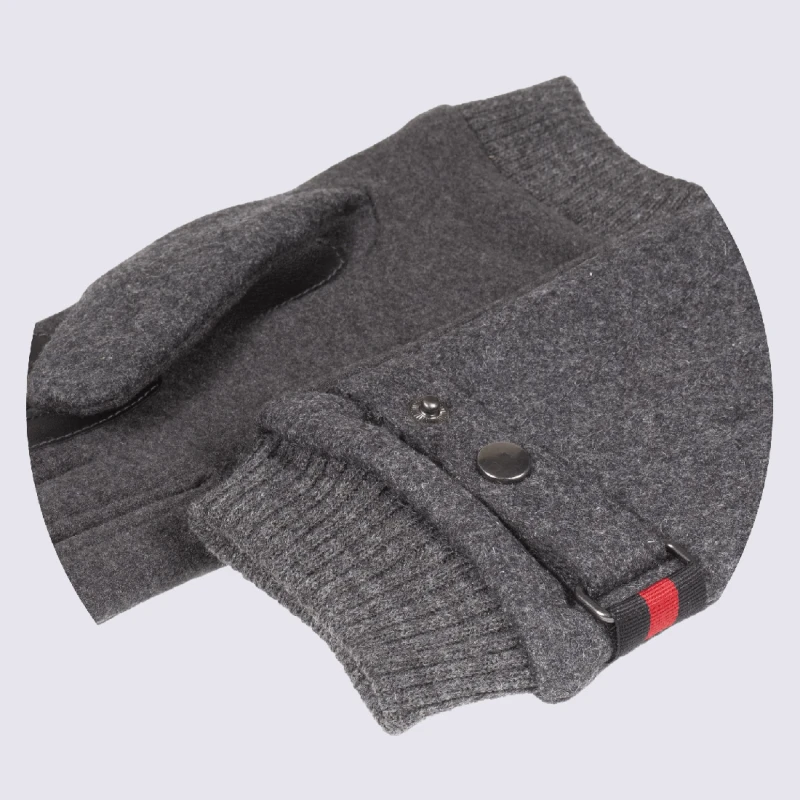 Gants Isotoner, Gants Homme Tissu Lainé Gris Chiné – Image 2