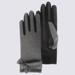 Gants Isotoner, Gants Smartouch à Motif Pied De Poule Femme Noir