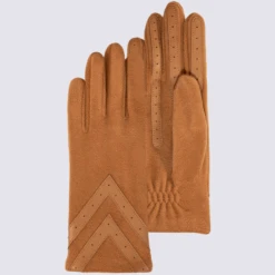 Gants Isotoner, Gants Tactiles Femme En Polaire Recyclée Cognac