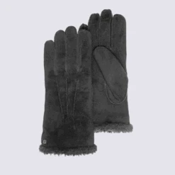 Gants Pour Femme Isotoner En Cuir Fourré Noir