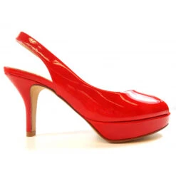 K&S Nu Pied 91 64510 Corail, Ă Talon Haut En Cuir Vernis