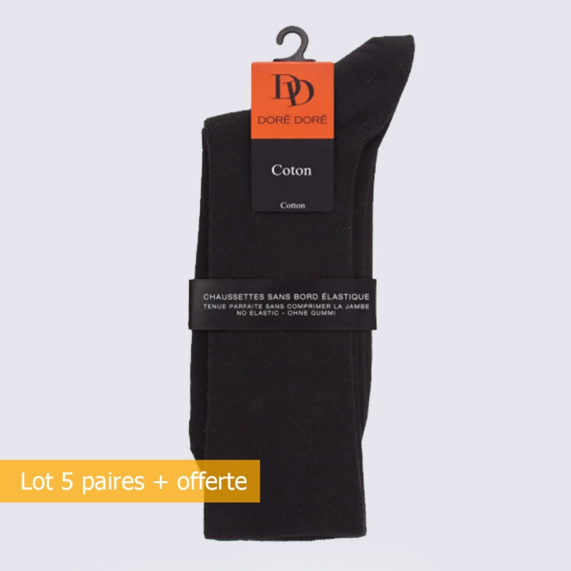 Lot De Chaussettes Doré Doré, Lot De Chaussettes Femme En Coton Noir – Image 2
