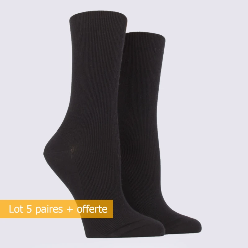 Lot De Chaussettes Doré Doré, Lot De Chaussettes Femme En Coton Noir