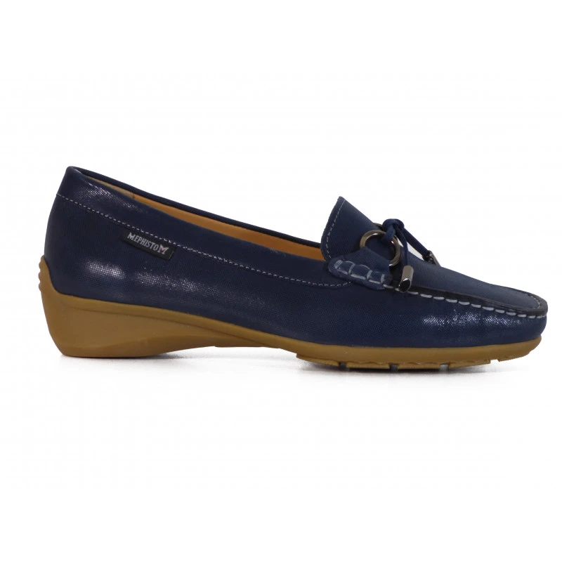 Mephisto Mocassin Femme En Cuir Navy Confort – Image 2