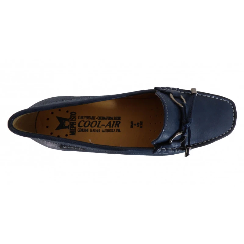 Mephisto Mocassin Femme En Cuir Navy Confort – Image 3