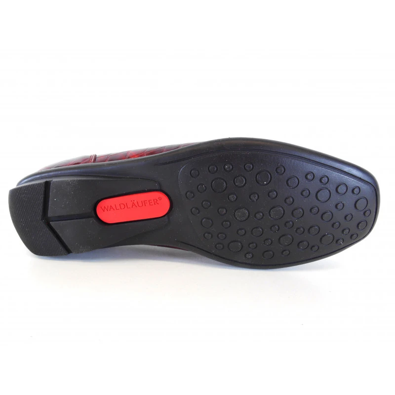 Mocassin Pieds Sensibles En Cuir Rouge Femme – Image 4