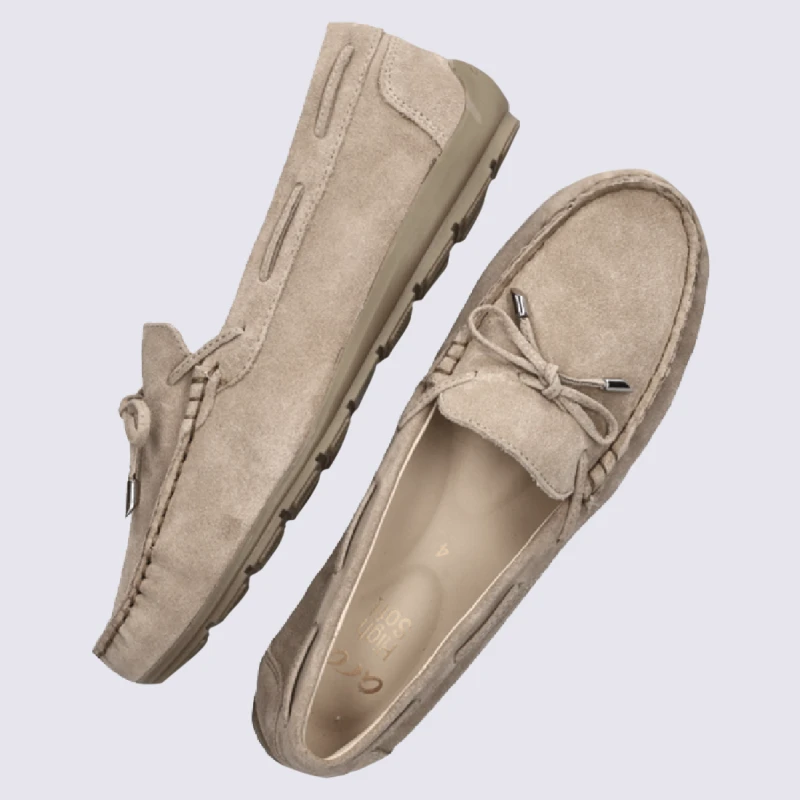 Mocassins Ara, Mocassins élégants Et Confortables Femme En Cuir Velours Beige – Image 3