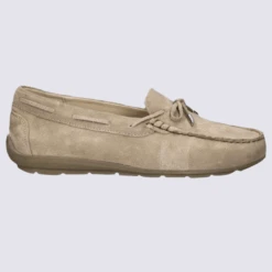 Mocassins Ara, Mocassins élégants Et Confortables Femme En Cuir Velours Beige