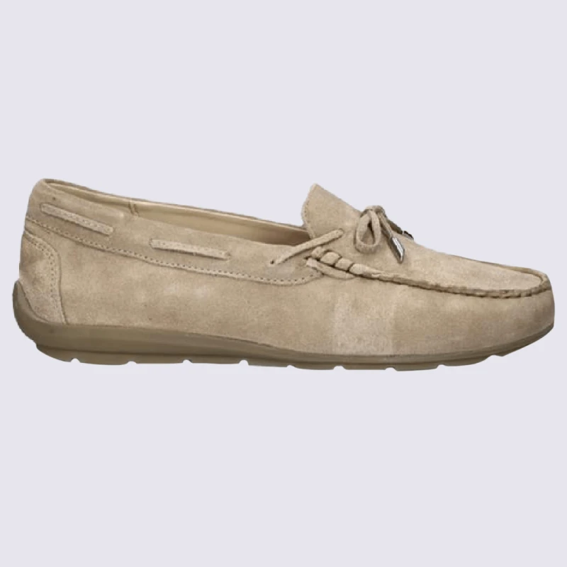 Mocassins Ara, Mocassins élégants Et Confortables Femme En Cuir Velours Beige