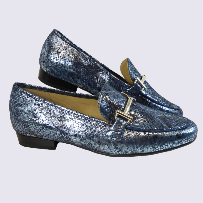 Mocassins Ara, Mocassins Femme En Cuir Saphir Métallisé – Image 2