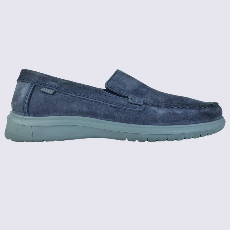 Mocassins Ara, Mocassins Tendances Homme En Cuir Bleu Jeans