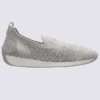 Mocassins Ara, Slip-on Lissabon à Strass Femme En Textile Gris Galet