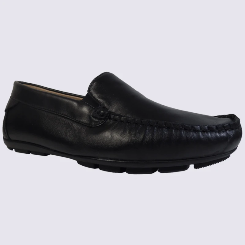 Mocassins Arima, Mocassins Confortables Homme En Cuir Noir – Image 2