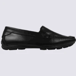 Mocassins Arima, Mocassins Confortables Homme En Cuir Noir