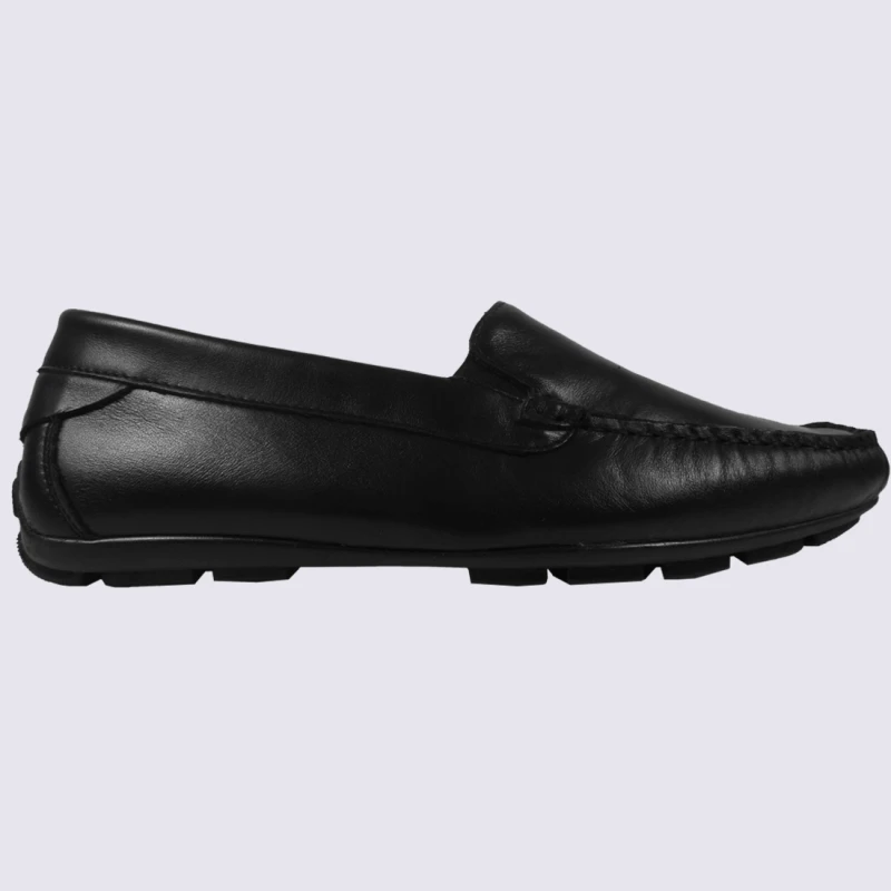 Mocassins Arima, Mocassins Confortables Homme En Cuir Noir