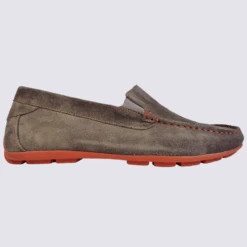 Mocassins Arima, Mocassins Tendances Homme En Cuir Taupe Orange