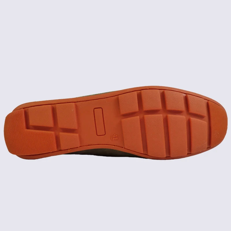 Mocassins Arima, Mocassins Tendances Homme En Cuir Taupe Orange – Image 4