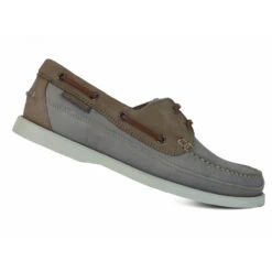 Mocassins Mephisto Boating Gris Clair Confort