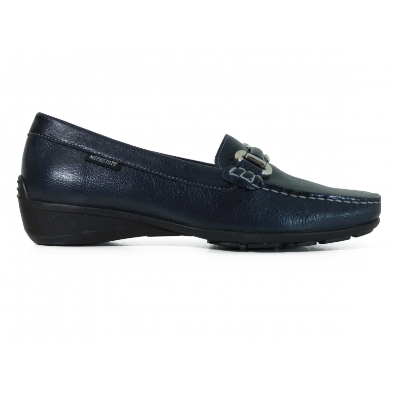 Mocassins Mephisto, Mocassins à Motif Serpent Femme En Cuir Bleu/doré – Image 2