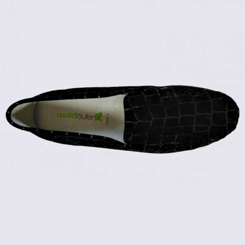 Mocassins Waldlaufer, Mocassins élégants Femme En Cuir Noir – Image 3