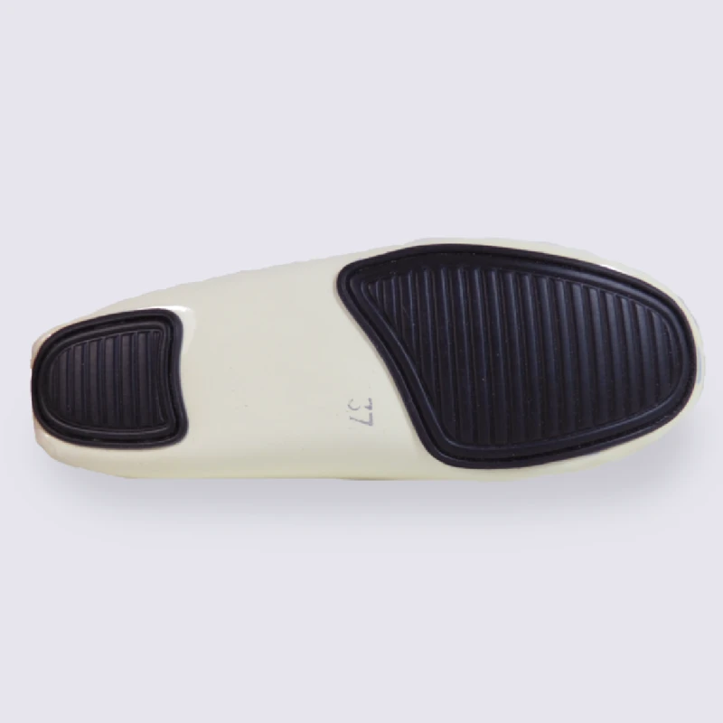 Mule Femme En Cuir Blanc Erel – Image 4