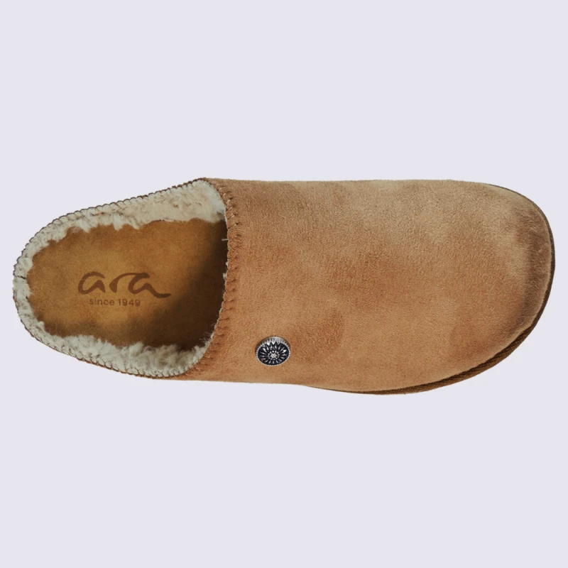 Mules Ara, Mules Fourrées D'hiver Pour Femme Camel – Image 3