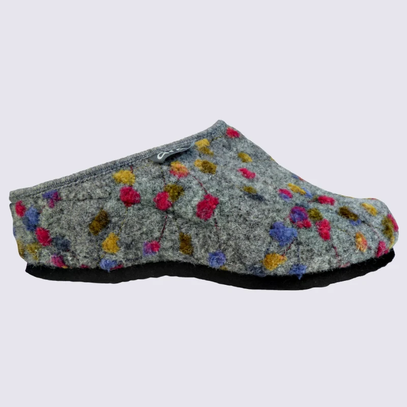 Mules Ara, Mules Hyper Confort Femme En Feutre Gris