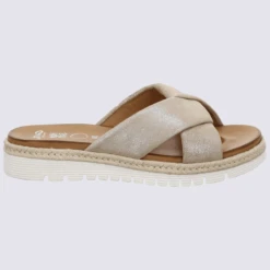 Mules Ara, Mules Tendances Irisées Femme En Cuir Beige