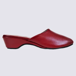 Mules Erel, Mules Ă Talons Femme En Cuir Rouge