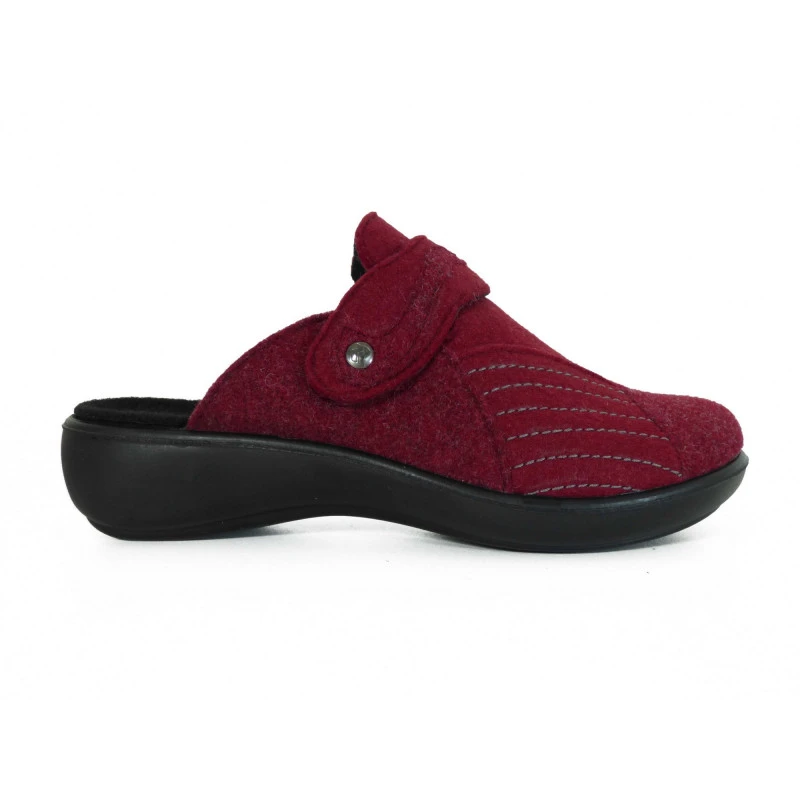 Mules Hiver Pour Femme Romika En Feutre Rouge – Image 2