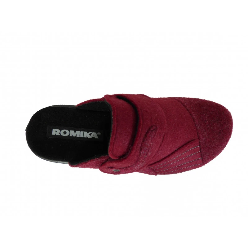 Mules Hiver Pour Femme Romika En Feutre Rouge – Image 3