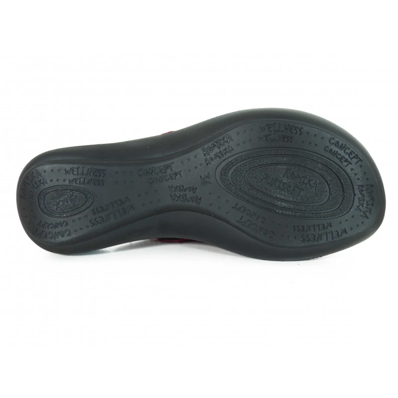 Mules Hiver Pour Femme Romika En Feutre Rouge – Image 4