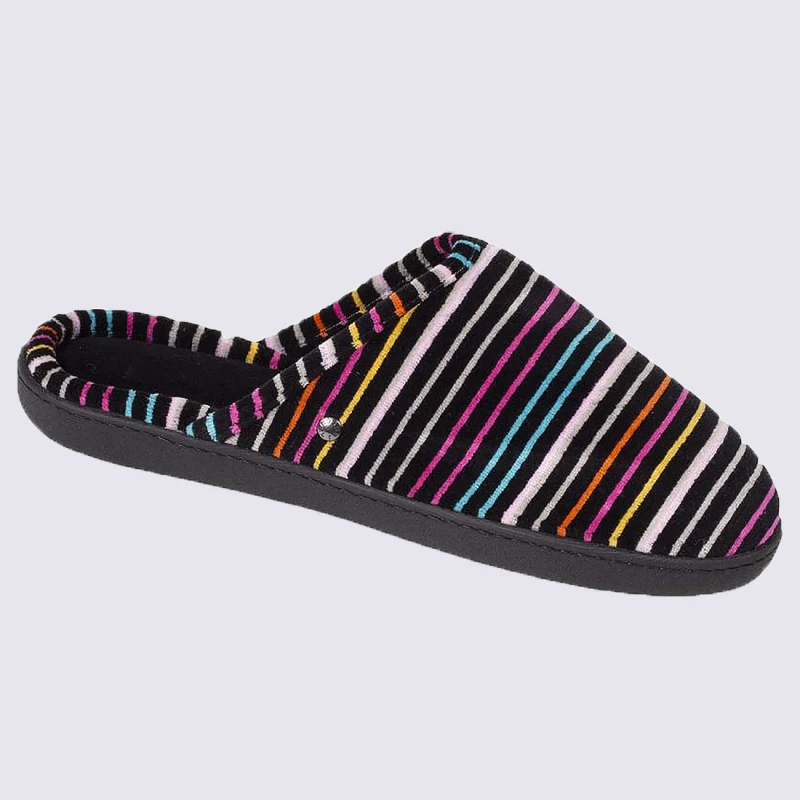 Mules Isotoner, Mules Chaussons Femme à Rayures – Image 2