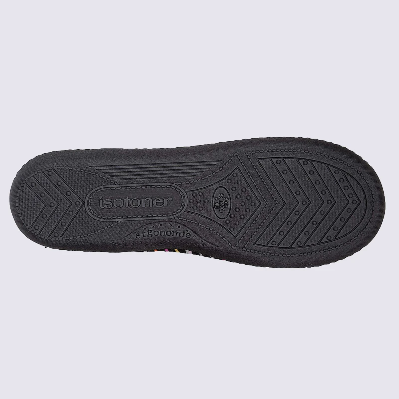 Mules Isotoner, Mules Chaussons Femme à Rayures – Image 4