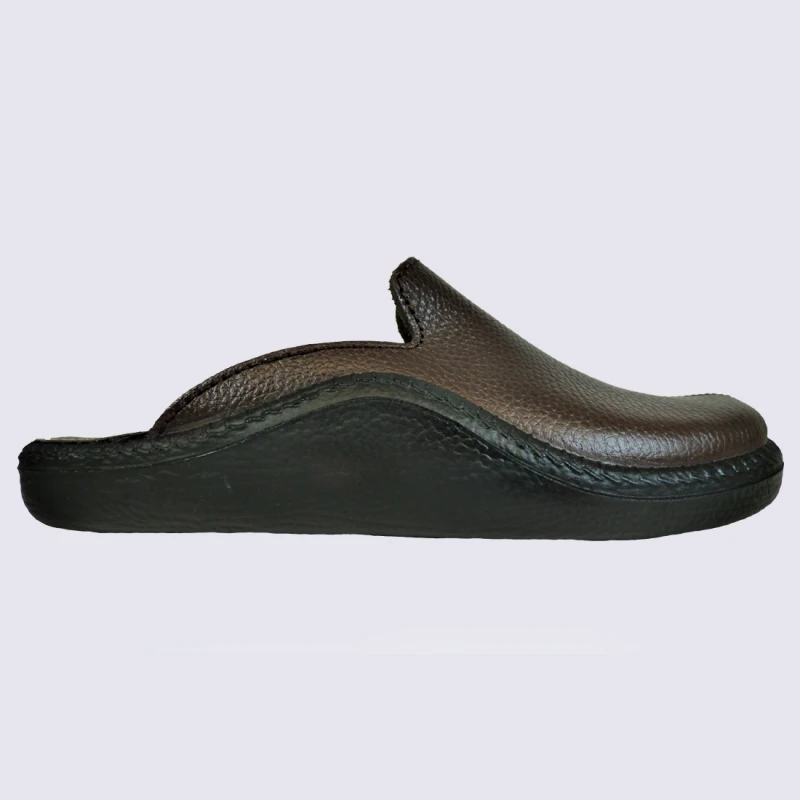 MulesJosef Seibel, Mules Confort Homme En Cuir Moka