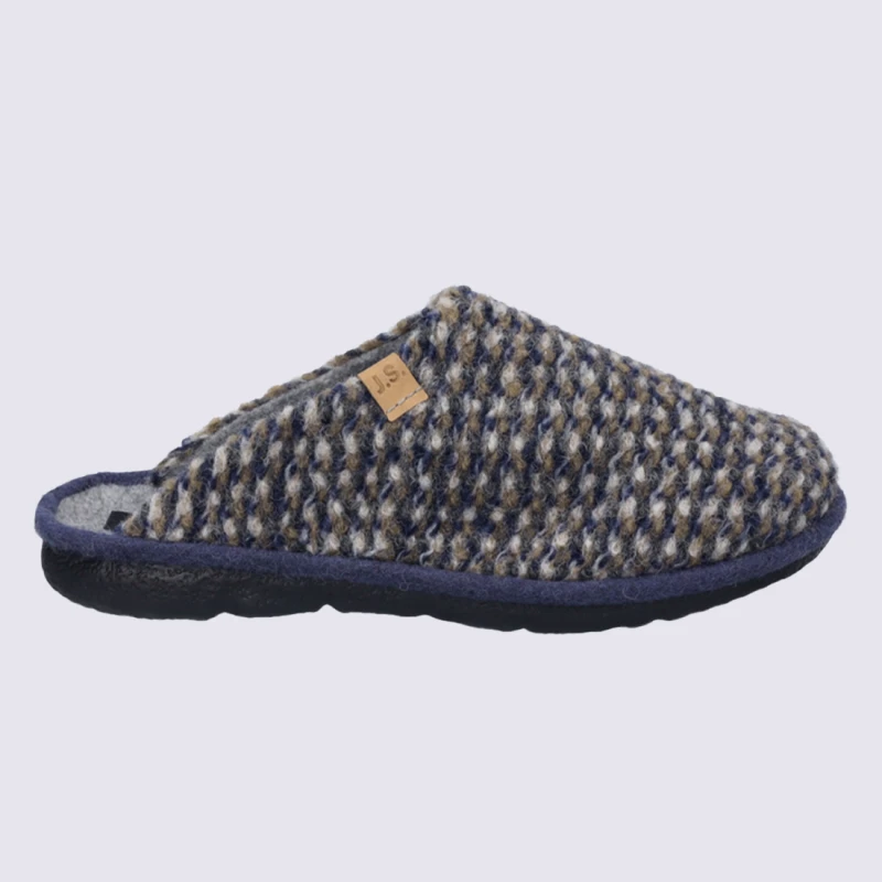 Mules Josef Seibel, Mules D'intérieur Chaude Femme En Textile Jeans