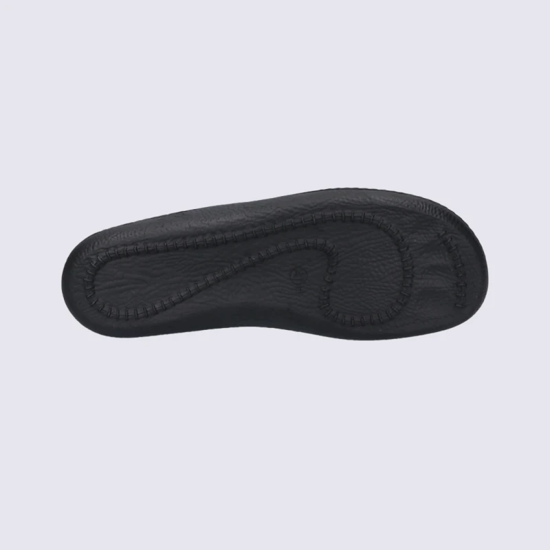 Mules Josef Seibel, Mules Confortable Et élégante à La Maison Pour Homme, En Cuir Noir – Image 6