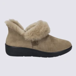 Mules Josef Seibel, Mules Modernes Doublures Chaude Femme En Textile Beige