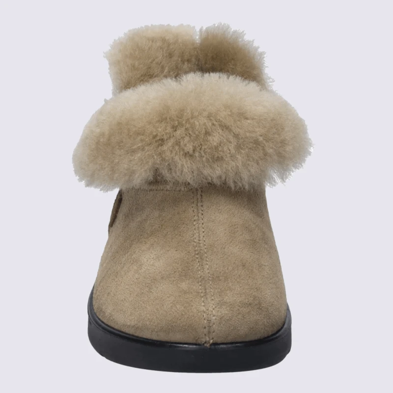 Mules Josef Seibel, Mules Modernes Doublures Chaude Femme En Textile Beige – Image 4