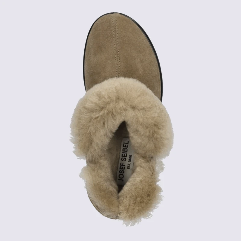 Mules Josef Seibel, Mules Modernes Doublures Chaude Femme En Textile Beige – Image 5