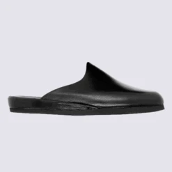 Mules Pour Homme Erel Mickael En Cuir Lisse Noir