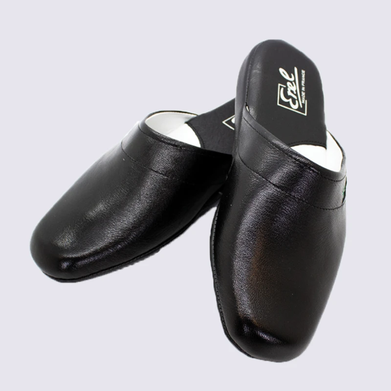 Mules Pour Homme Erel Paul En Cuir Noir Motif Golf – Image 3