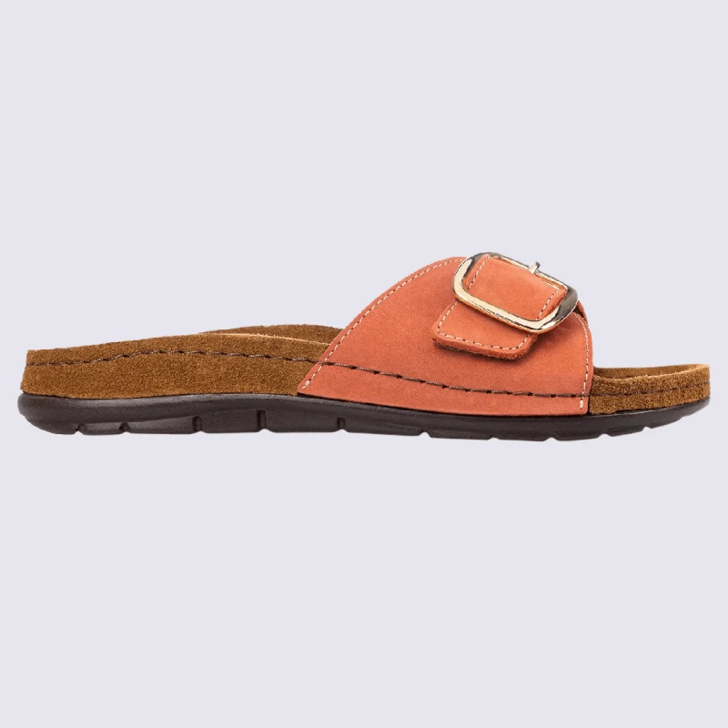 Mules Rohde, Mules 1 Bride Tendance Femme En Cuir Orange Baiser