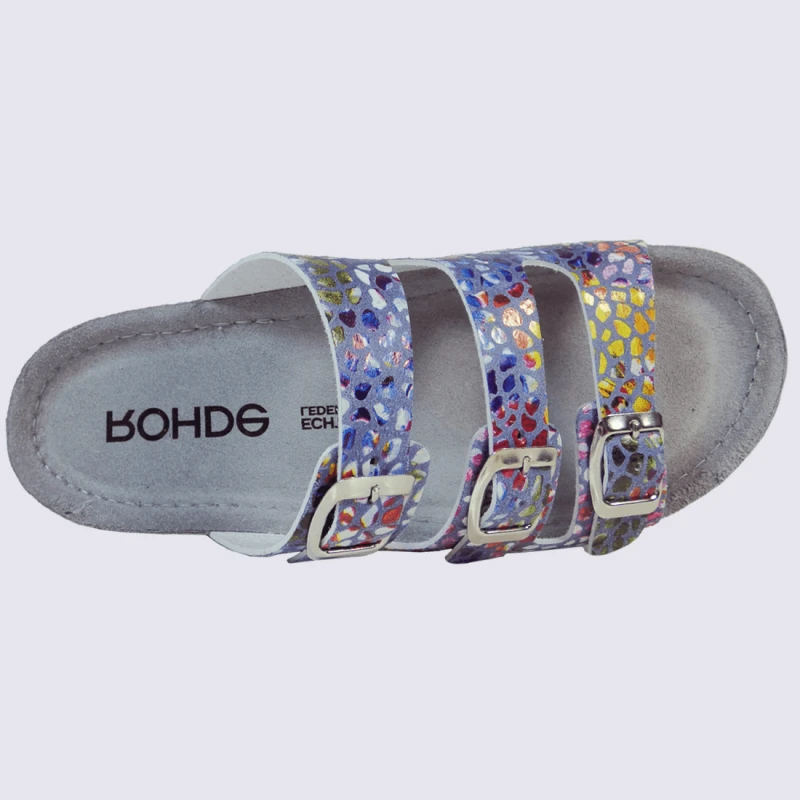 Mules Rohde, Mules à Brides Femme Imprimé Jeans Multicolore – Image 3