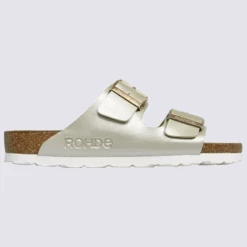 Mules Rohde, Mules Ă Deux Brides Brillante Femme Vert