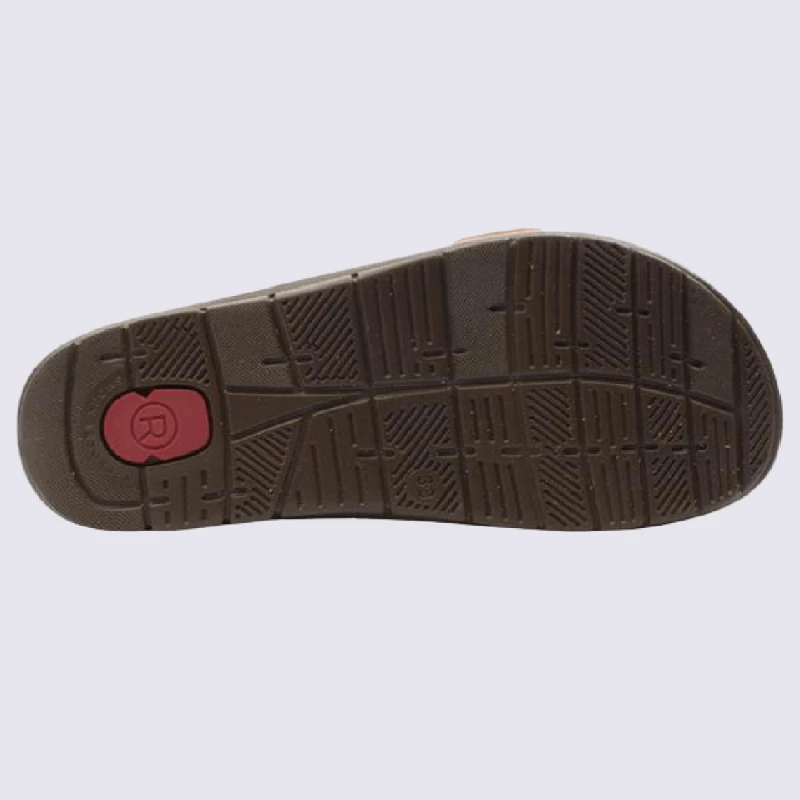 Mules Rohde, Mules à Deux Brides Métallisées Femme En Cuir Bleu – Image 4