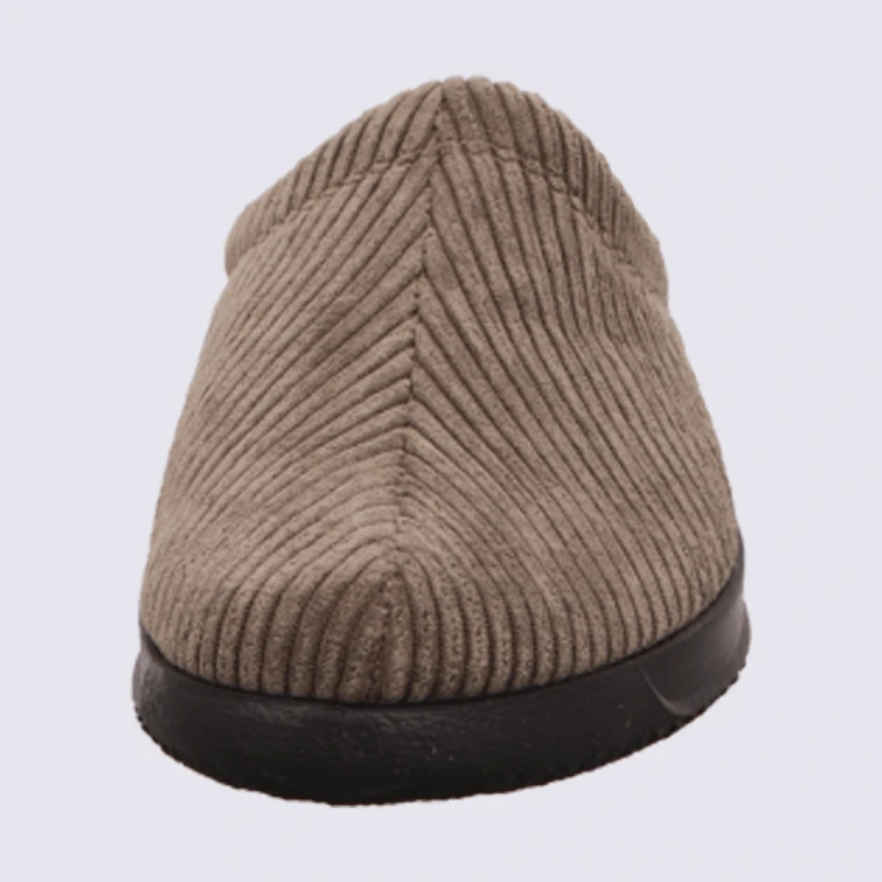 Mules Rohde, Mules Chaudes Homme En Velours Côtelé Gris/olive – Image 5